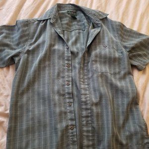 Microfiber short sleeve gray-green shirt